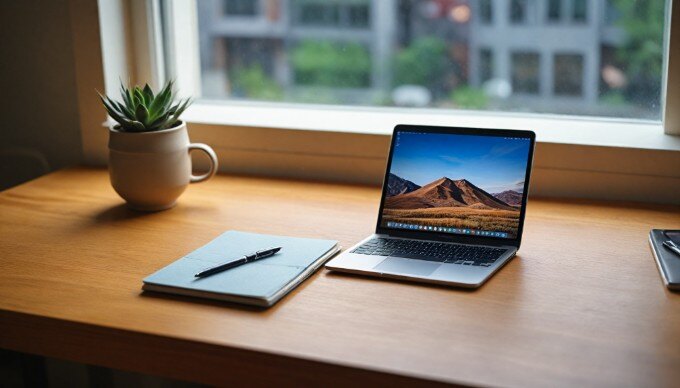 A close-up of a smartphone displaying a mobile-friendly website design in a professional workspace.