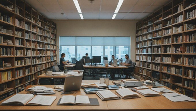 A team brainstorming strategies to improve site speed in a collaborative workspace.