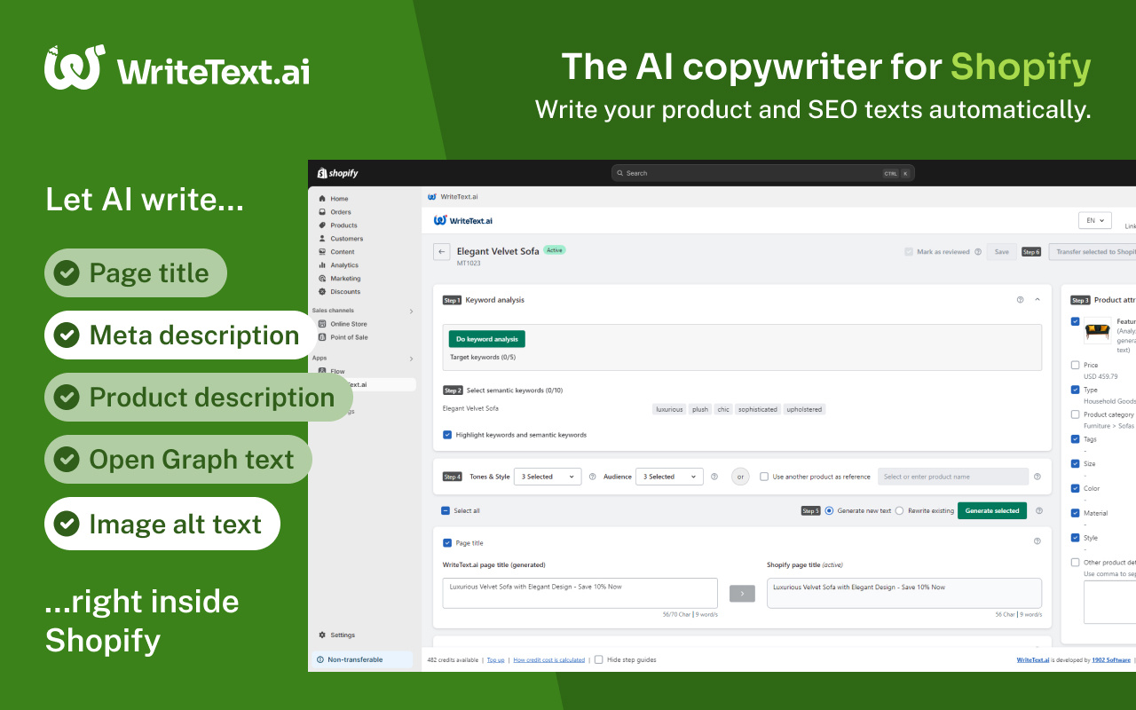 WriteText.ai for Shopify